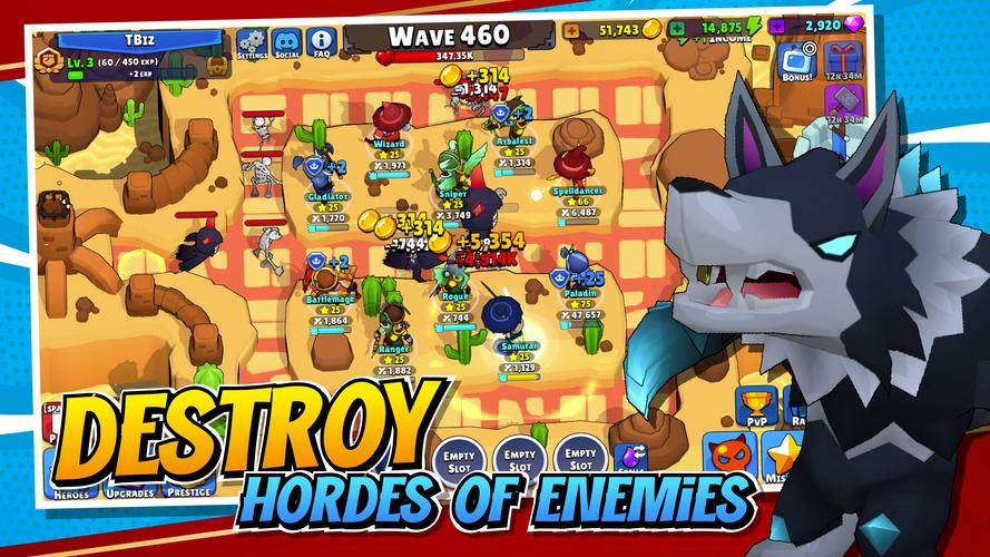 Idle Hero TD Tower Defense RPG ဖန်သားပြင်ဓာတ်ပုံ 2