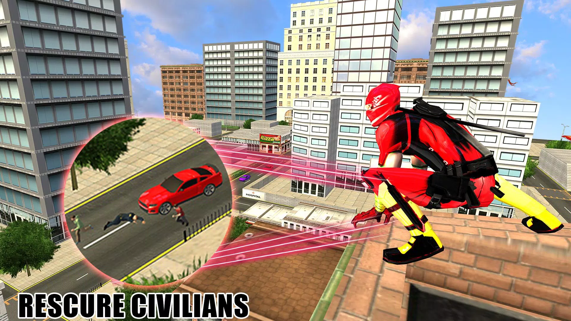 Flying Ninja Hero Crime Chase Screenshot 4