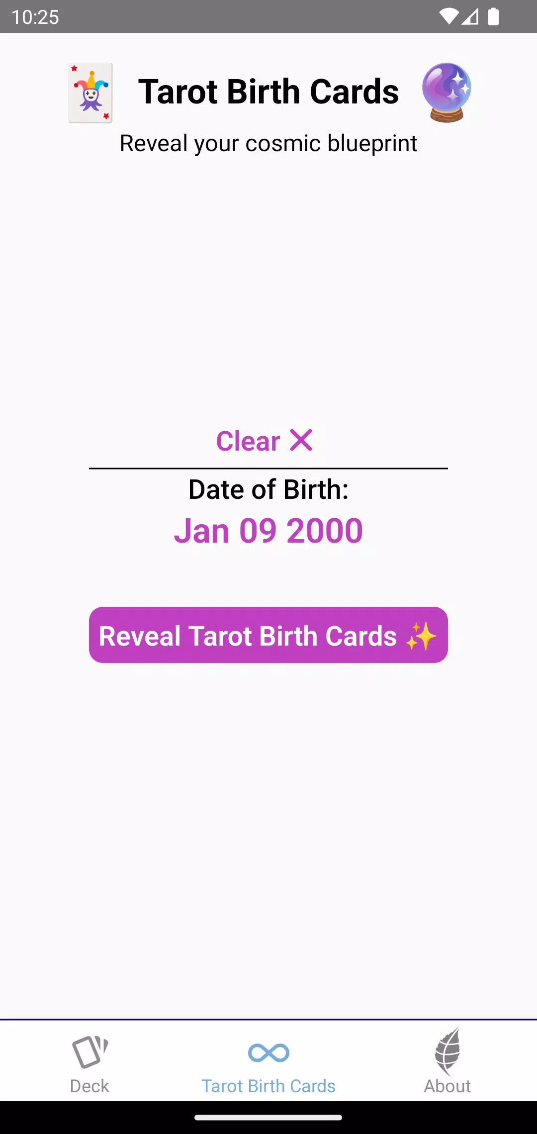 Tarot Birth Cards Скриншот 2