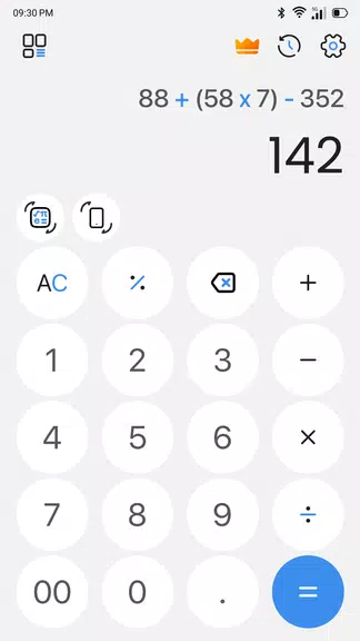 Simple Calculator for Android ဖန်သားပြင်ဓာတ်ပုံ 1