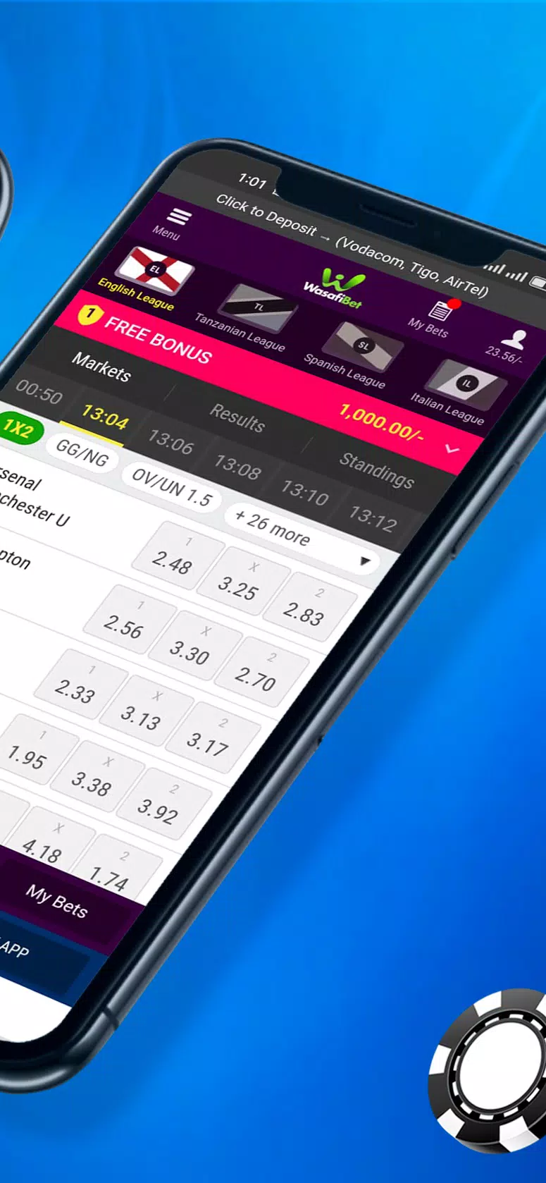 Wasafibet - Sportsbook, Casino Скриншот 4