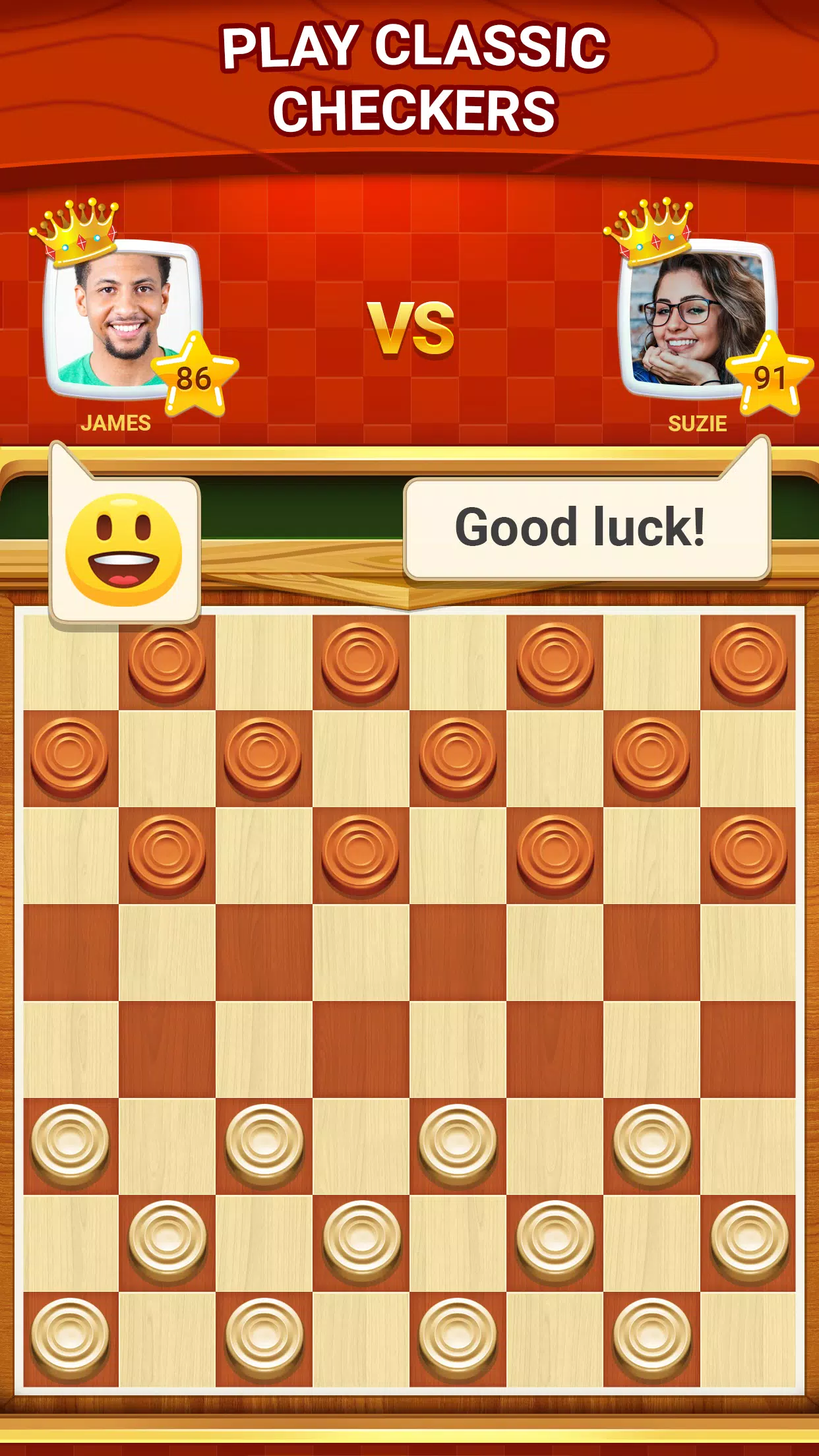 Checkers - Online & Offline स्क्रीनशॉट 1