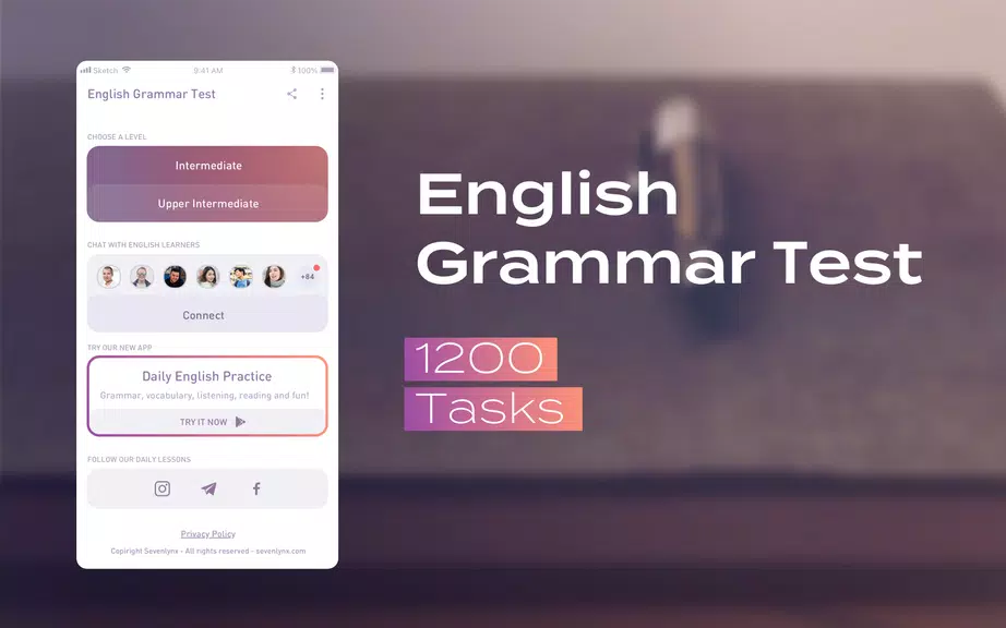 English Grammar Test Schermafbeelding 1