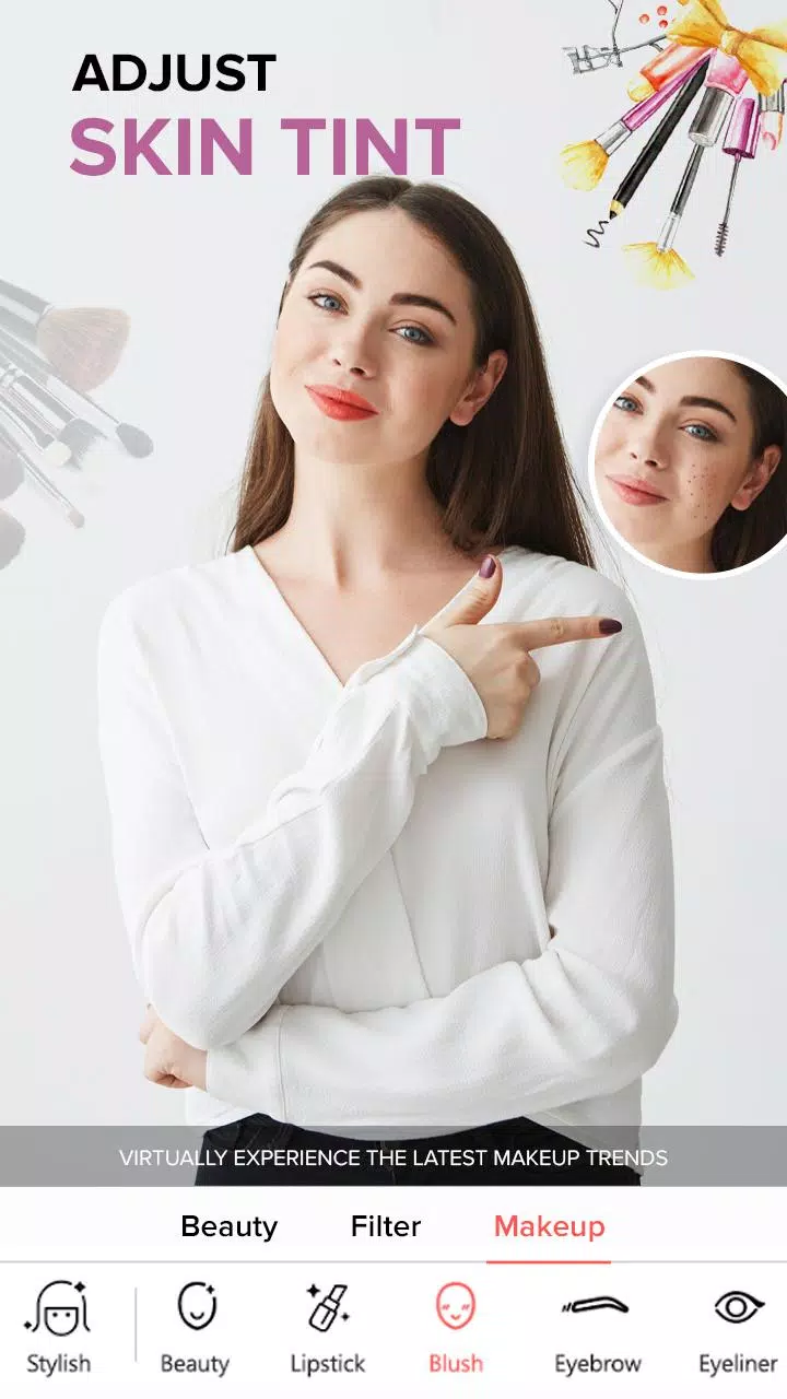 Beauty Camera : You Makeover ภาพหน้าจอ 1