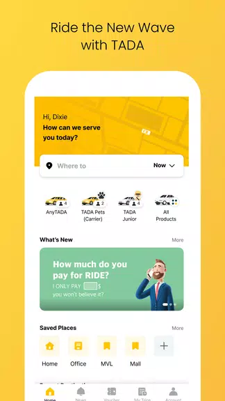 TADA - Taxi, Cab, Ride Hailing Скриншот 1