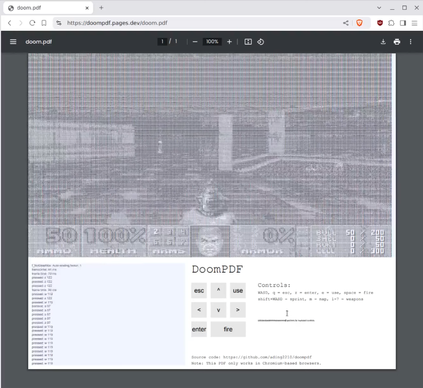 越過烤麵包機：Doom現在可以在PDF內播放