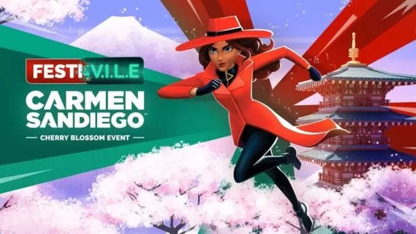 Carmen Sandiego comemora o 40º aniversário com a solução de crimes no Festival de Blossom Cherry do Japão