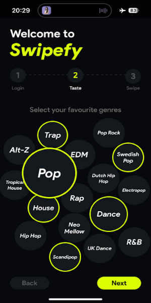 Swipefy for Spotify Zrzut ekranu 3