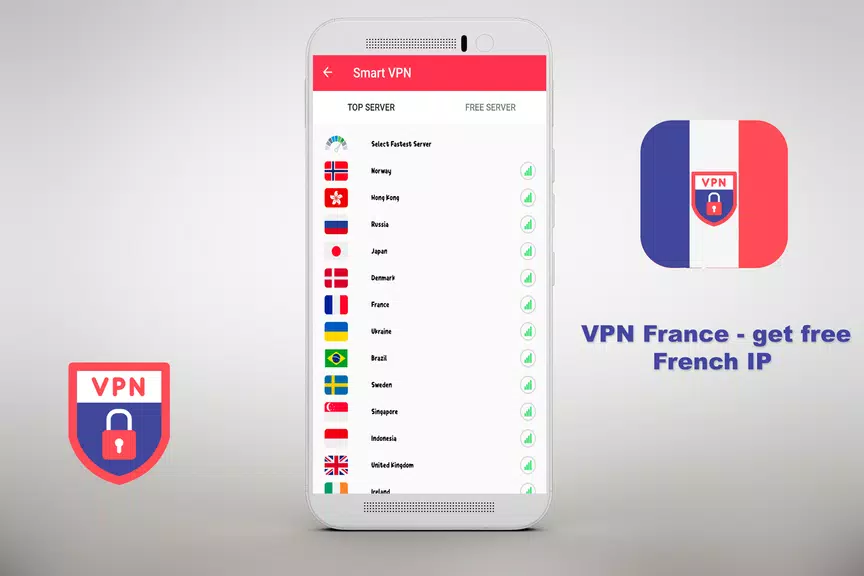 VPN Free - get free French IP Security  ⭐️⭐️⭐️⭐️⭐️ ภาพหน้าจอ 1