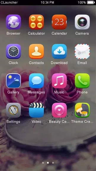 Pink Roses Theme C Launcher 스크린샷 2
