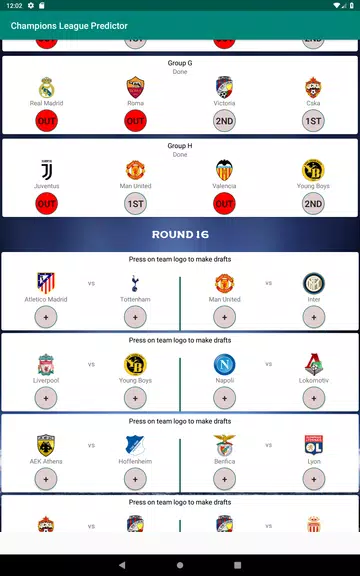 Champions Football Predictor Screenshot 4