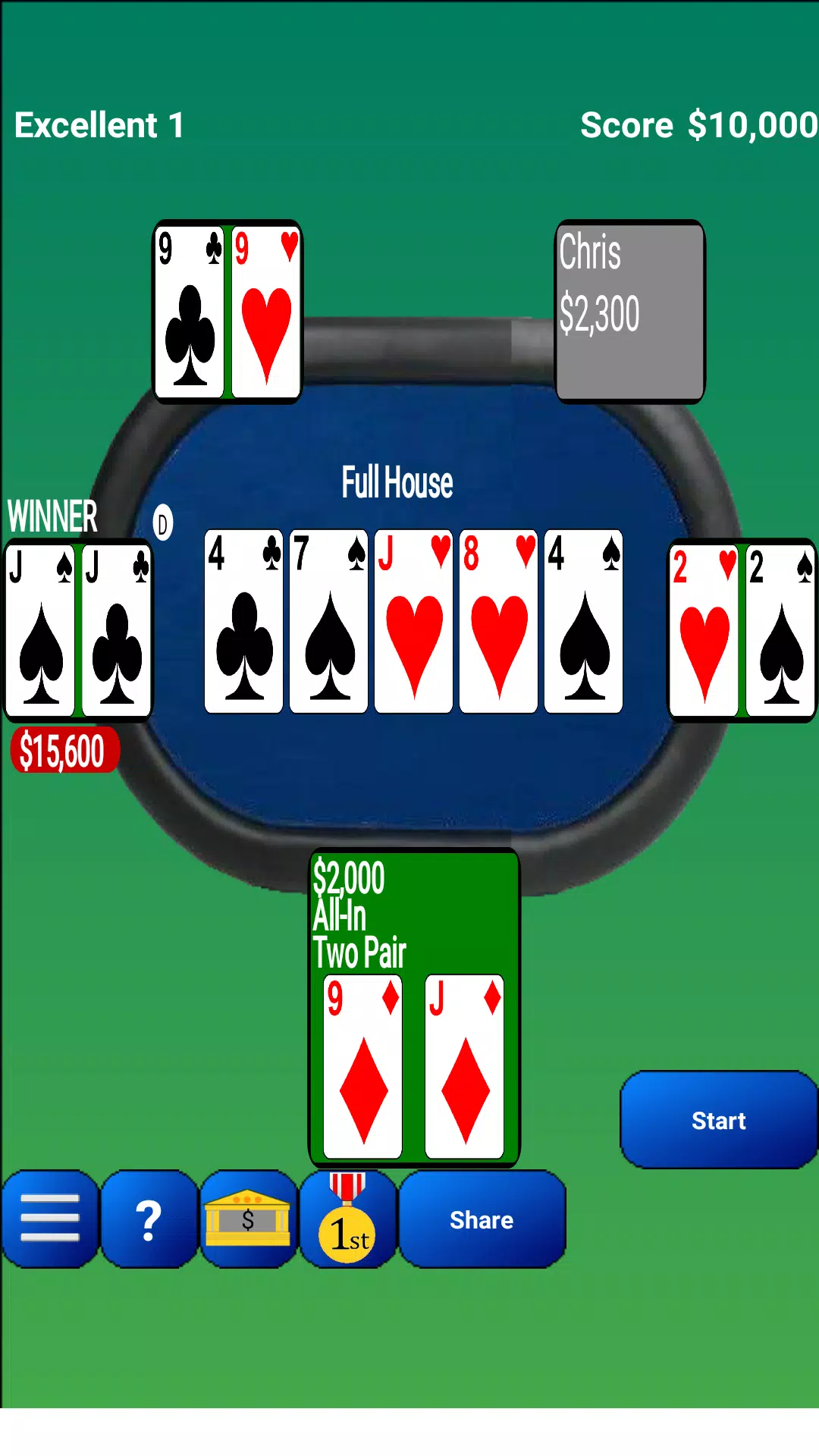 Texas Hold’em Poker 스크린샷 1