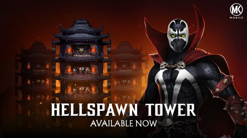 MORTAL KOMBAT - Das Kampfspiel Mobiles Hellspawn-Turm-Kunstwerk