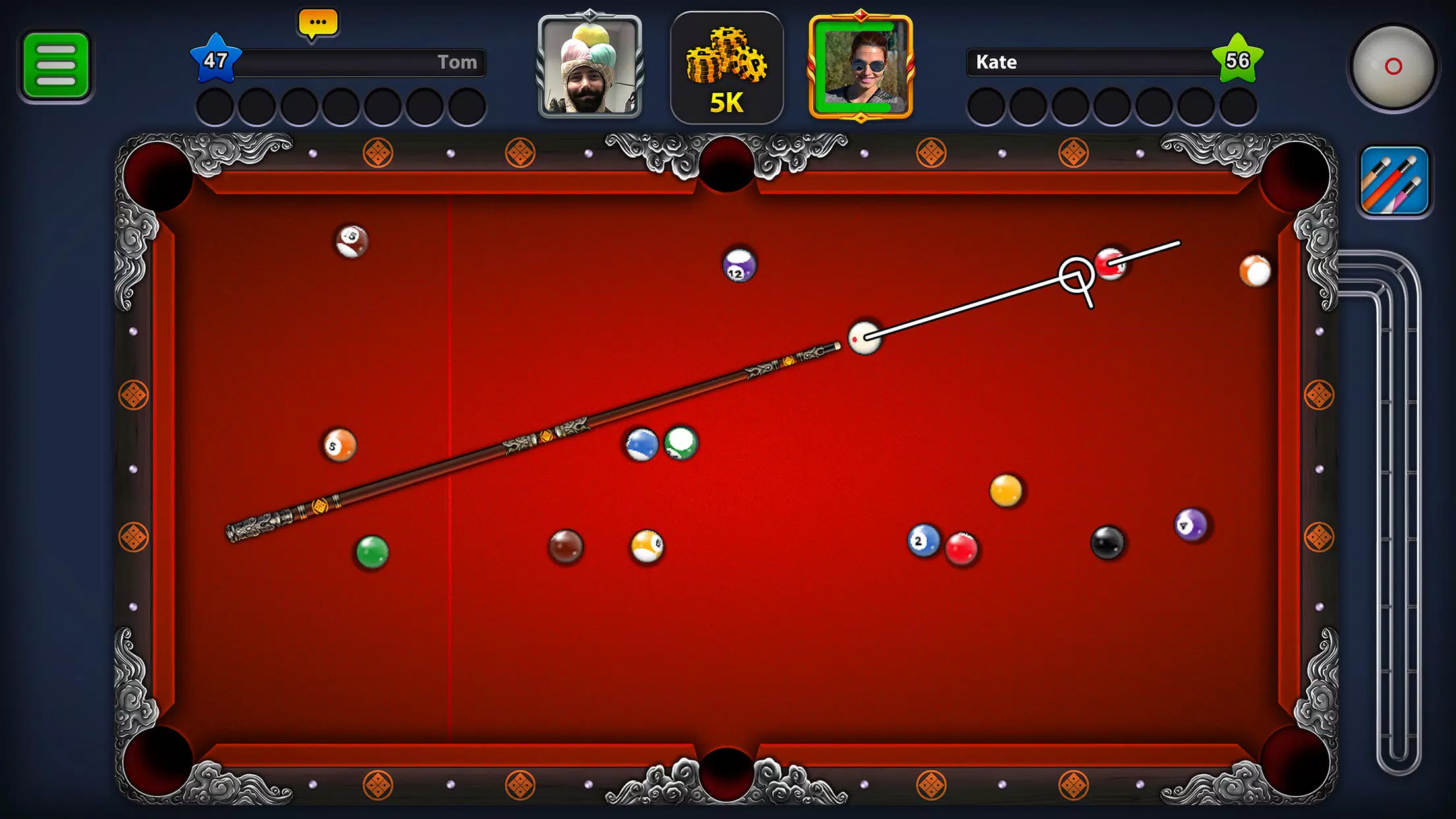 Billiards Game: 8 Ball Pool Tangkapan skrin 1