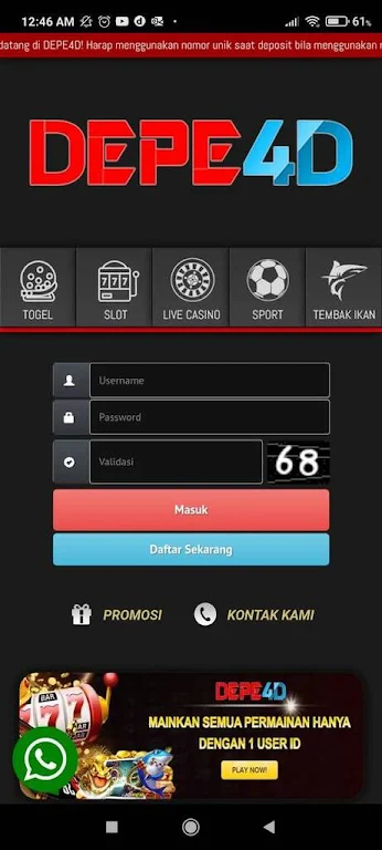 Slot Online DEPE4D Screenshot 1