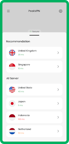 Schermata PeakVPN - Fast And Secure 2