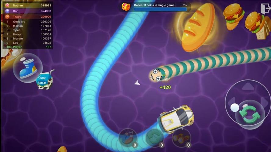 Slinky Snake: Worm.io Game Ekran Görüntüsü 1