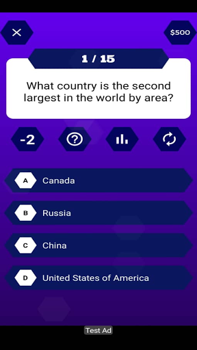 Schermata Millionaire Game - Trivia Quiz 2