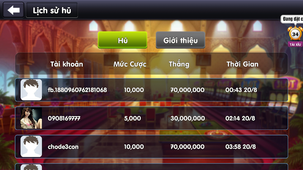 Schermata 52fun change bonus - game defeat thuong 2