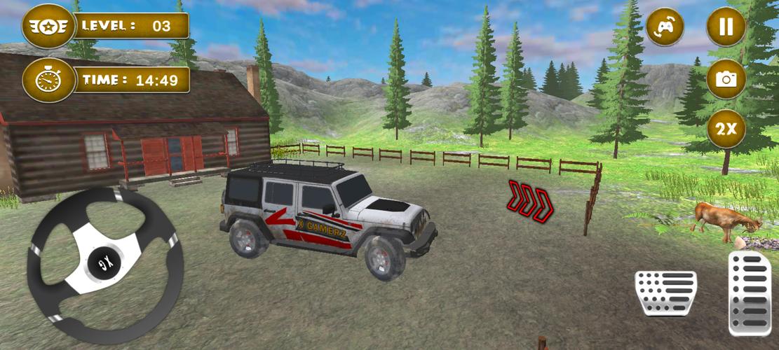 4x4 Mud Jeep Driving Games 3D Captura de tela 2