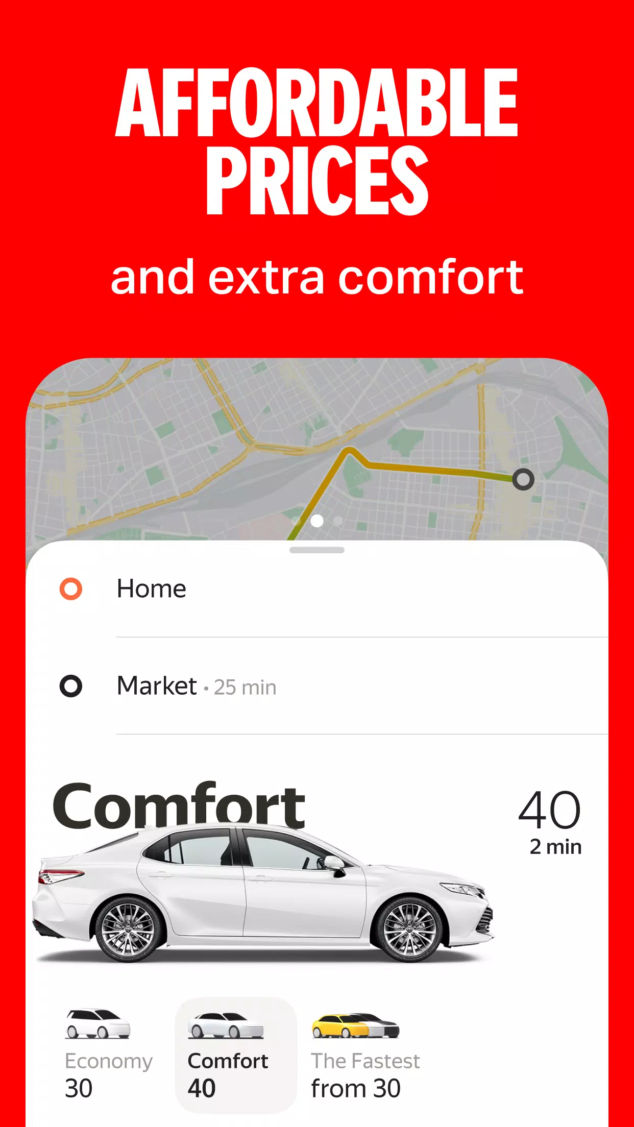 Yango — pede uma viagem na app Captura de tela 3