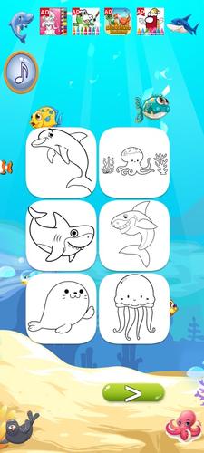 Baby Shark Coloring Book Captura de pantalla 2