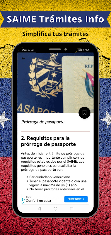 SAIME Trámites Info Zrzut ekranu 1
