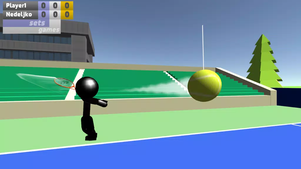 Stickman 3D Tennis Captura de tela 1