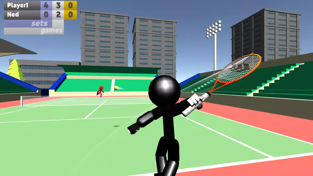 Stickman 3D Tennis Captura de tela 2