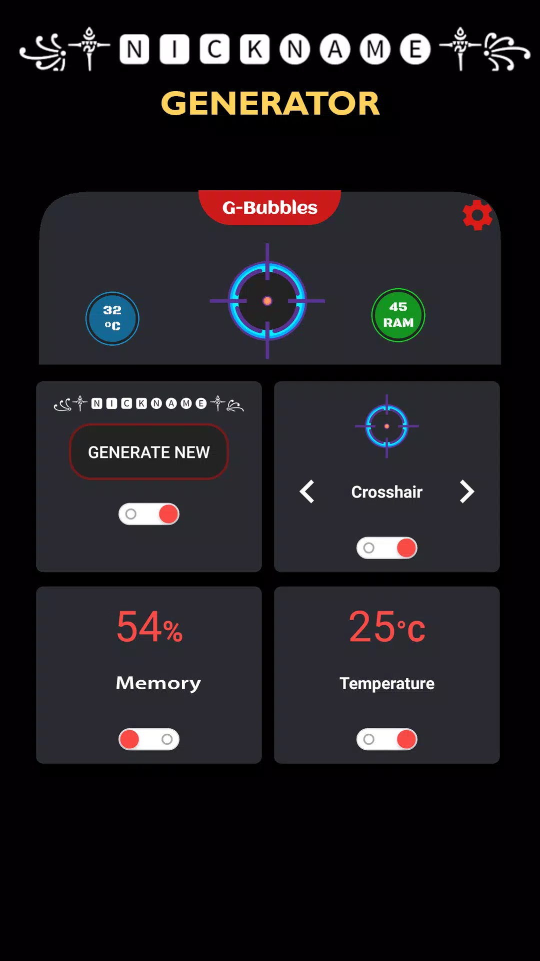 Crosshair & Nickname Generator स्क्रीनशॉट 1