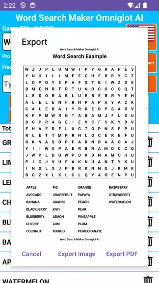 Word Search Maker Omniglot應用截圖第2張