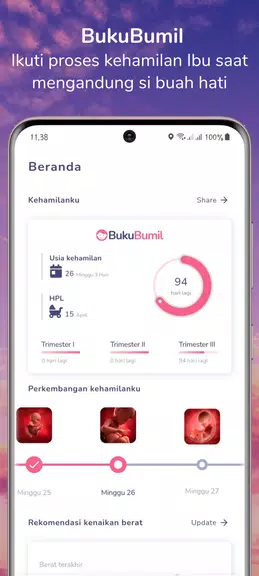 BukuBumil - Pregnancy Tracker Schermafbeelding 1