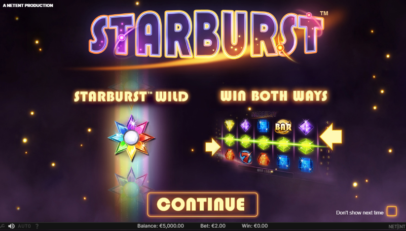 Starburst Slot ဖန်သားပြင်ဓာတ်ပုံ 3