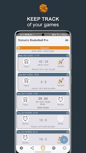 Statastic Basketball Tracker Ekran Görüntüsü 3