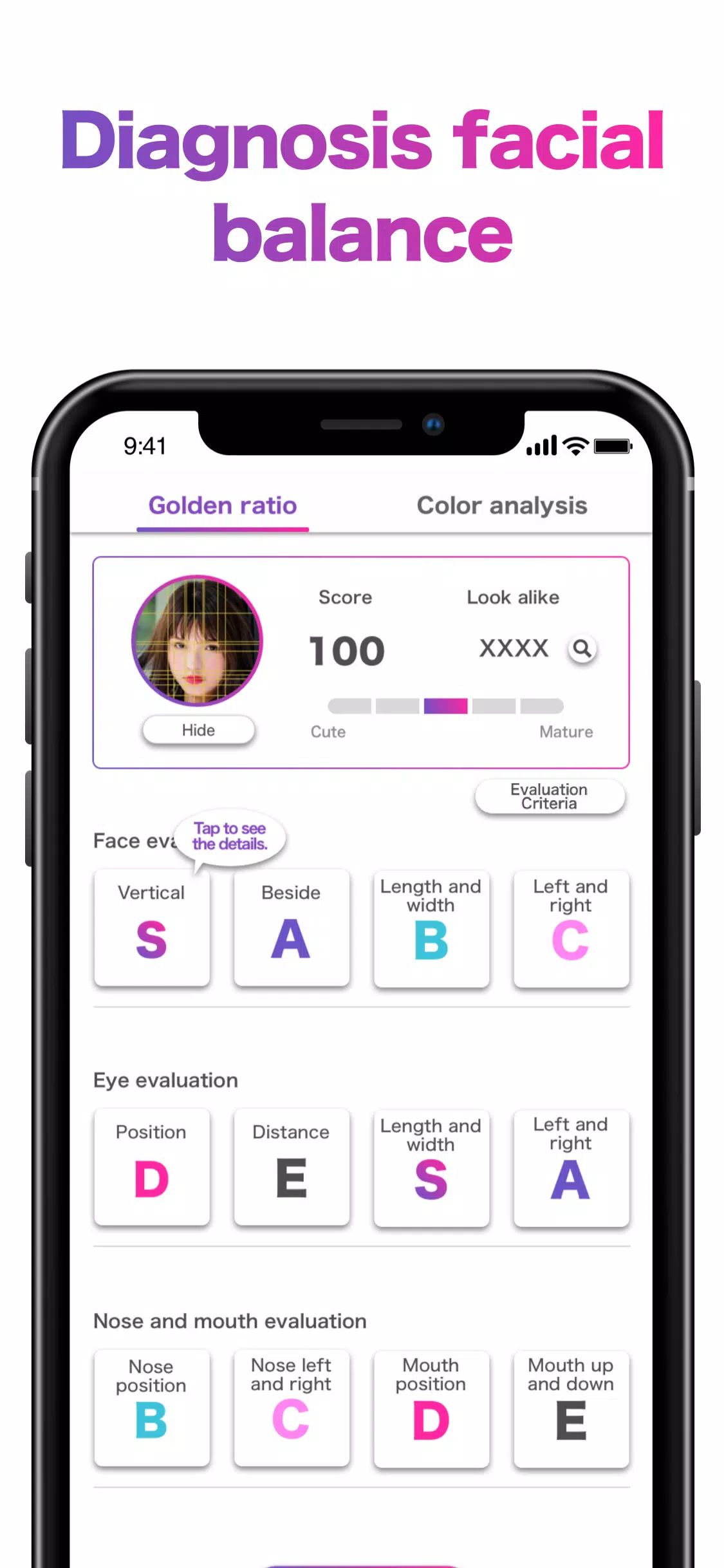 Face Shape & Color Analysis Ảnh chụp màn hình 1