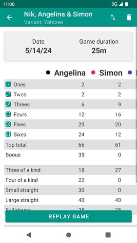 Yatzy Scoring Card Screenshot 3