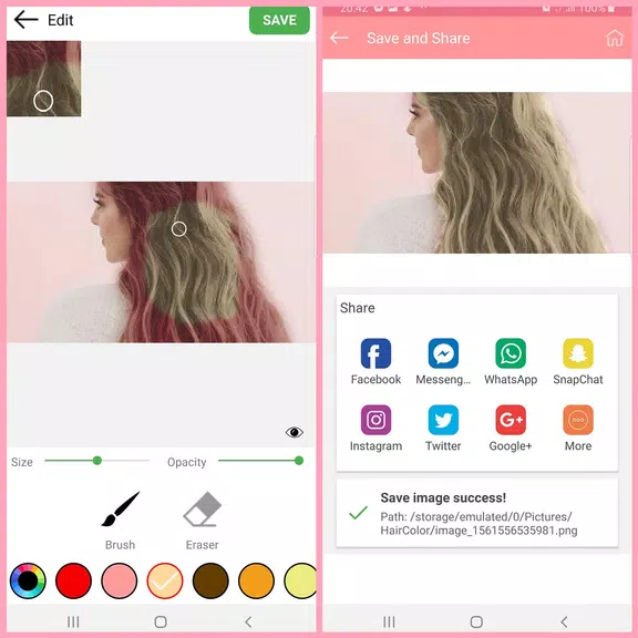 Hair Color Changer - Hair Dye स्क्रीनशॉट 2