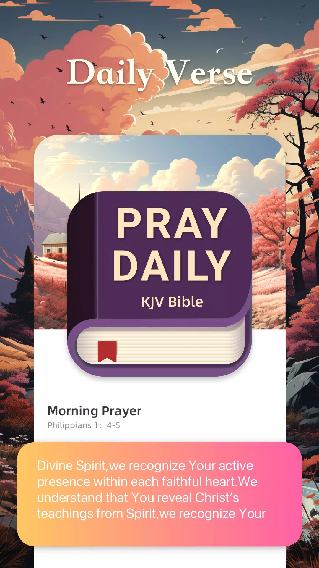 Pray Daily:KJV Bible ဖန်သားပြင်ဓာတ်ပုံ 1