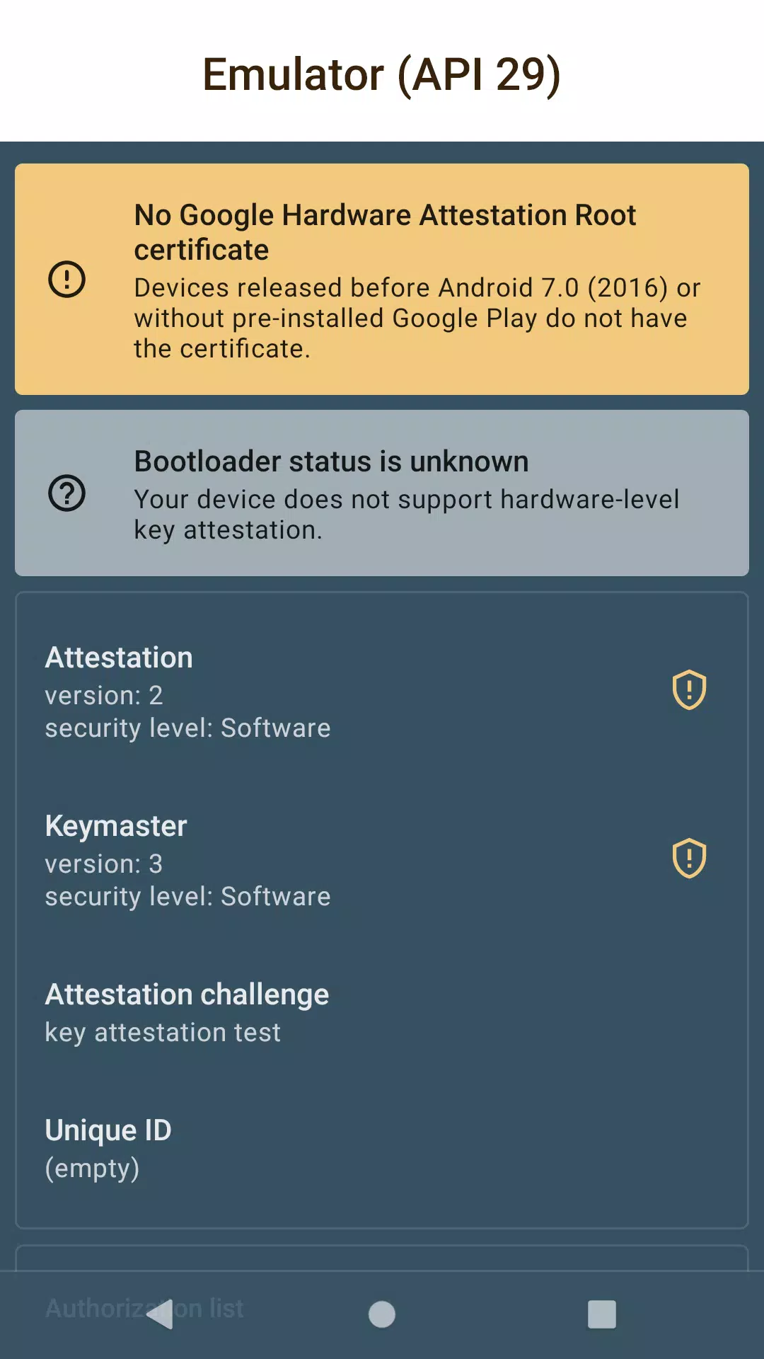 Key Attestation Demo スクリーンショット 3