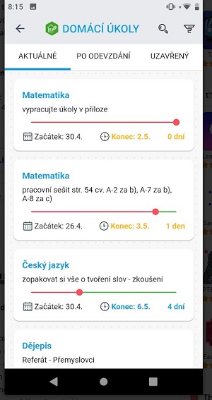 Bakaláři OnLine 스크린샷 2