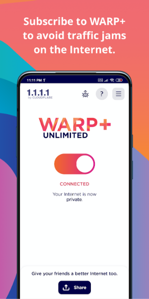 1.1.1.1 WARP: Safer Internet Ảnh chụp màn hình 3