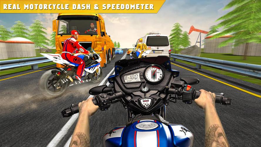 Highway Traffic Bike Race Moto Screenshot 2