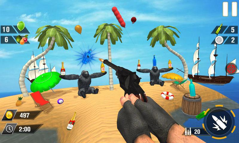 Bottle Gun Shooter Game Mod 스크린샷 1