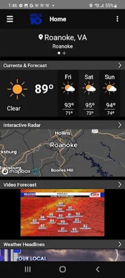 WSLS 10 Roanoke Weather Capture d'écran 1
