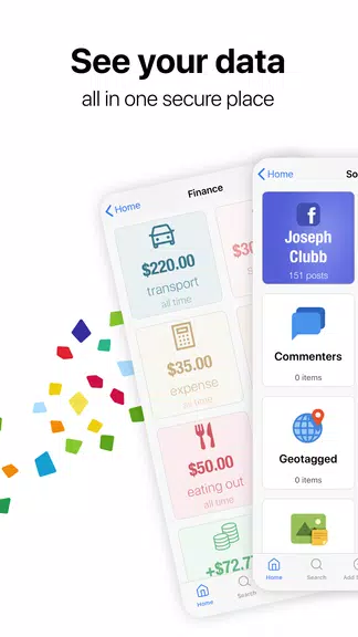 Schermata Personal Data Explorer 2