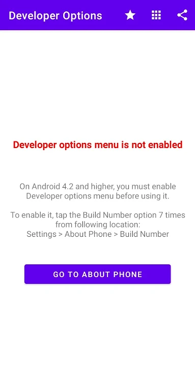 Developer Options應用截圖第2張