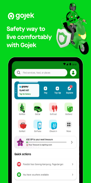 Gojek - Transportasi & Makanan Capture d'écran 2