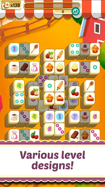 Mahjong Solitaire Cupcake Bake Ekran Görüntüsü 3