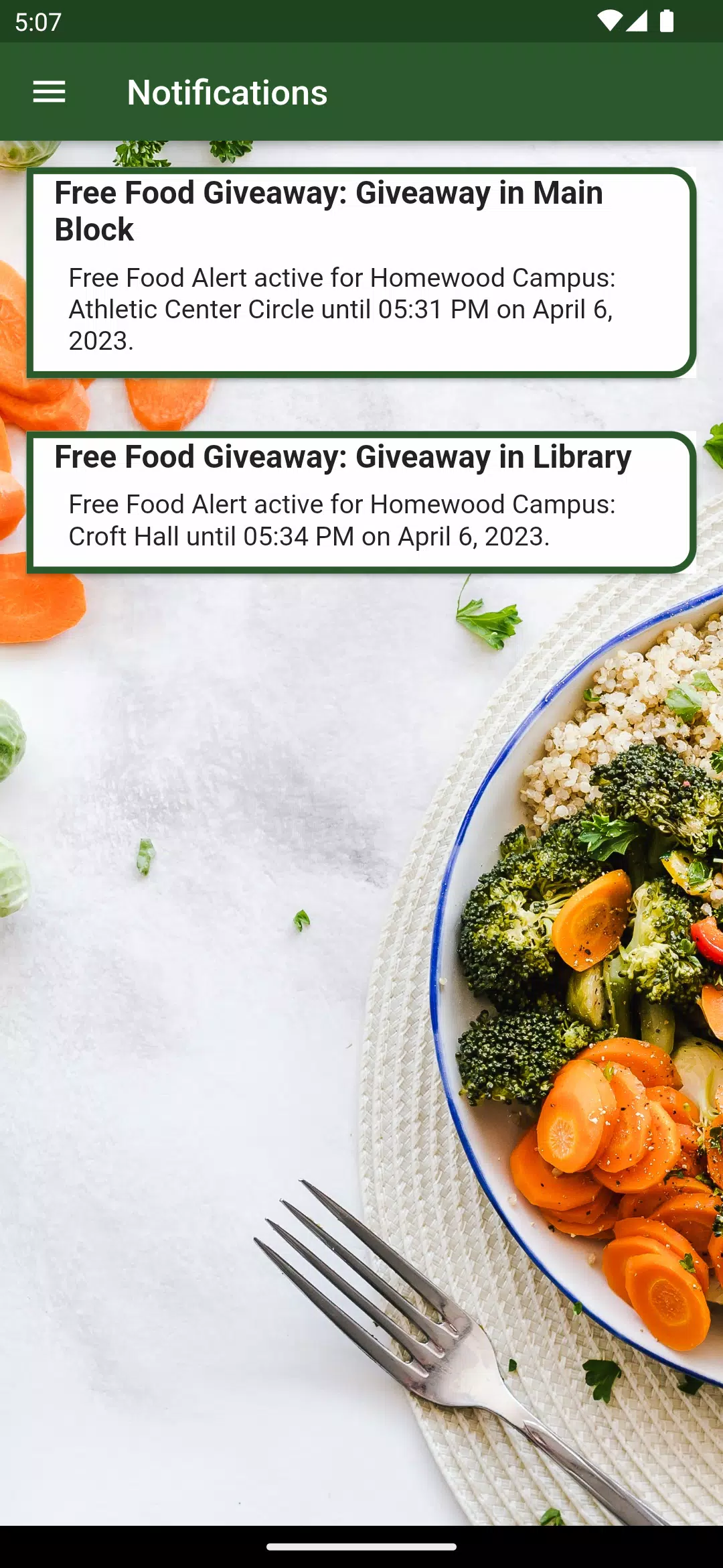 Free Food Alert ภาพหน้าจอ 4
