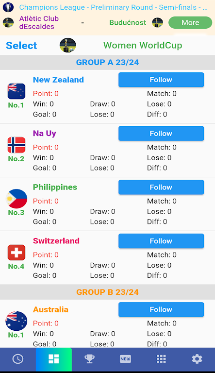 Female Cup Matches應用截圖第2張